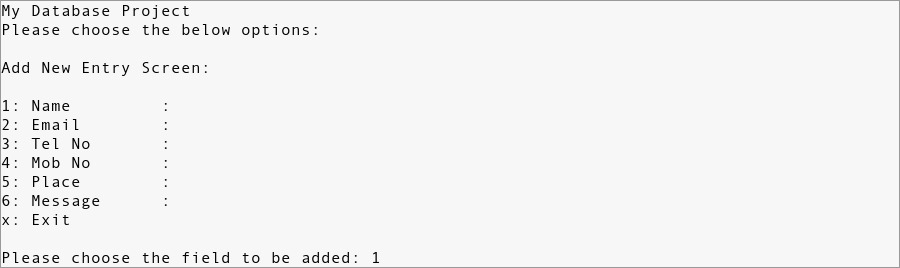 database_2 Linux Shell Scripting Projects for Beginners | Address Database | Project Output - 2